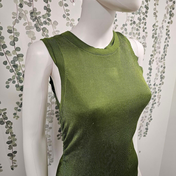 Atlein Collective Knit Green Midi Dress Sz L - Picture 4 of 11